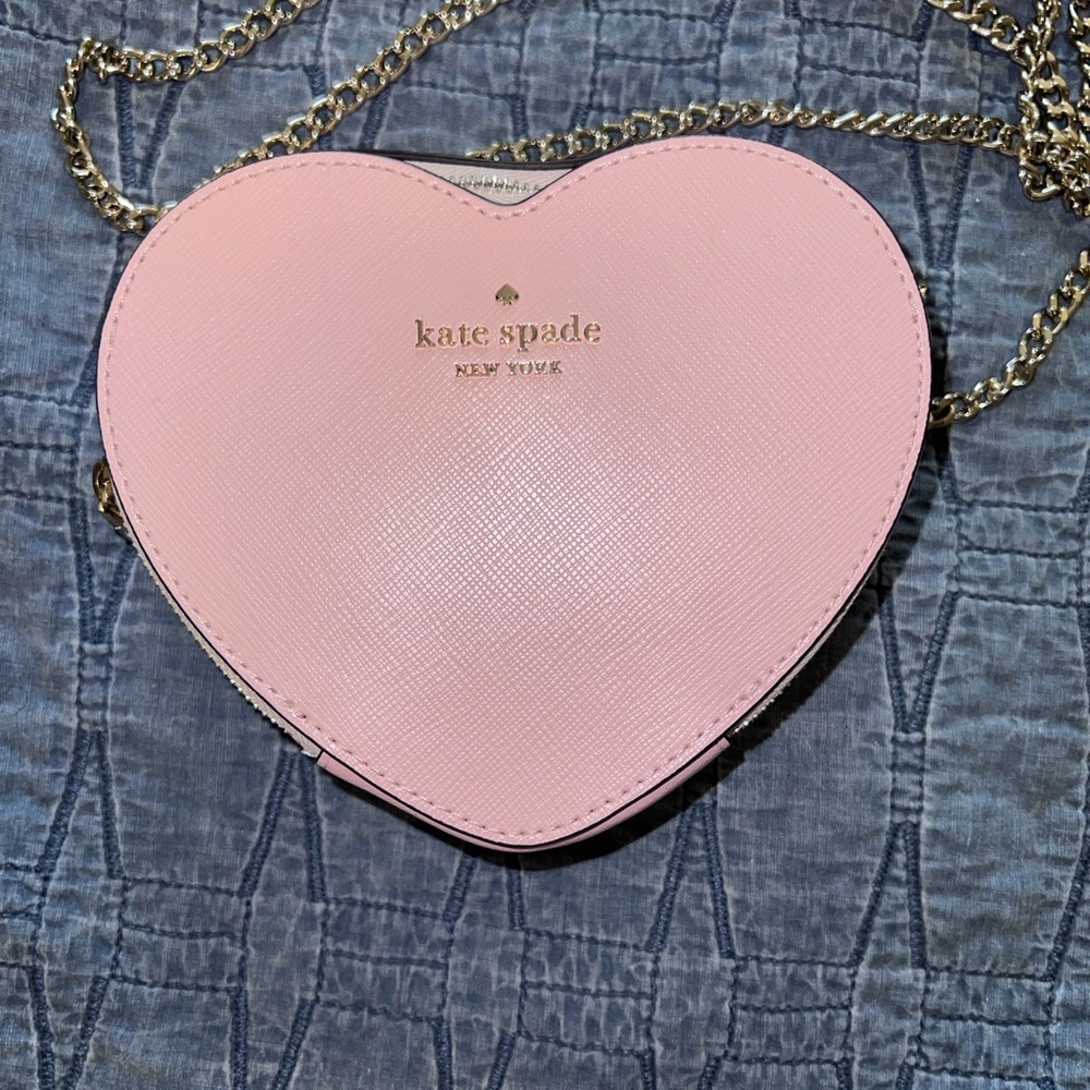 Kate Spade Light Pink Heart-Shaped Crossbody Bag